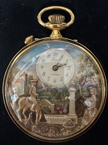 1円スタート　TISSOT ティソ リュージュ オルゴール付 からくり懐中時計 手巻き 稼働