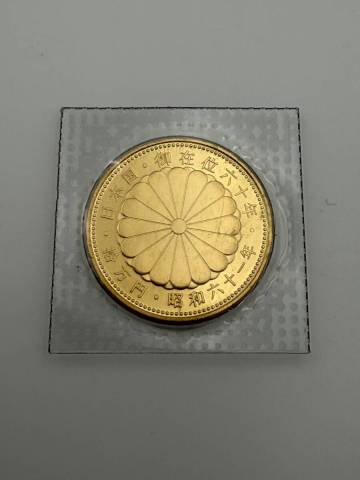 26PTV000005-6/447400/Y091-207/天皇陛下御在位60年記念 10万円金貨 20g 純金 K24 昭和61年 拾万円 記念金貨 鳳凰 菊花紋章 日本国