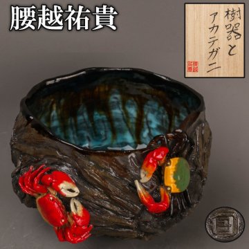 【SAG】腰越祐貴 『樹器とアカテガニ』茶碗 共箱 共布 茶道具 本物保証