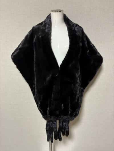 ■ダークミンク■大判ショール■45cmｘ200cm■