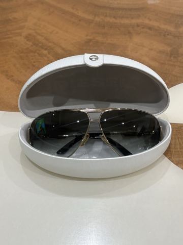 ☆ サングラス　ディーゼル　DIESEL ディアドロップ　数回使用のみ ケース付　ゴールド