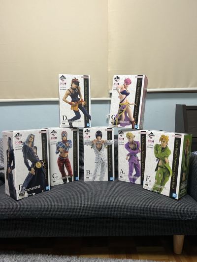 一番くじ　ジョジョの奇妙な冒険　ジョジョ　フィギュア 5部　黄金の風　GOLDEN WIND ブチャラティチーム　コンプリート