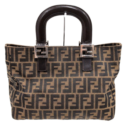 1円 フェンディ ズッカ柄 ハンドバッグ トートバッグ ブランドバッグ マグネット開閉 保存袋付き FENDI