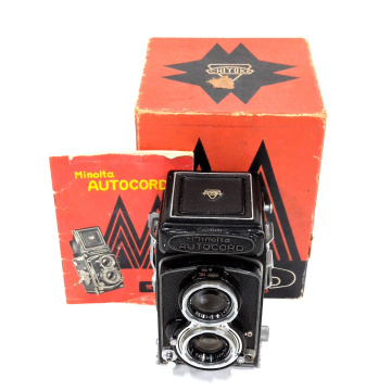 1円 MINOLTA AUTOCORD ROKKOR F3.5 75mm 二眼レフカメラ フィルムカメラ 動作確認済 ミノルタ