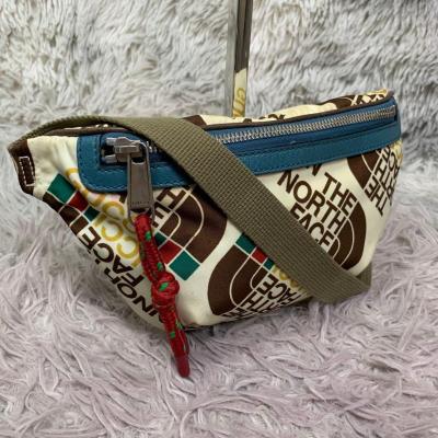 美品 GUCCI &times; THE NORTH FACE グッチ ノースフェイス ウエストバッグ ウエストポーチ ボディバッグ ショルダーバッグ ポシェット 総柄