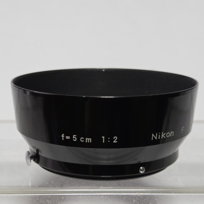 希少 ニコン Nikon NIKKOR-S f=5cm 1:2用レンズフード センチ表記「f=5cm 1:2 Nikon F刻印」 目立つキズ、歪み等なしレンズへの装着良好 