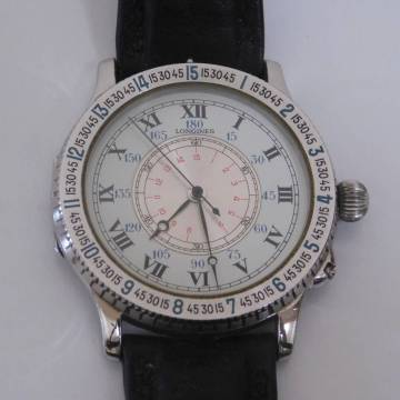 【不動品】LONGINES　Hour Angle Watch　大西洋横断60周年記念モデル　自動巻　989-5215　送料込
