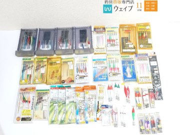 ヤマシタ 浮スッテ、マイカ7、イカプロサビキ、ミサキ喰競イカリーダー、マルフジ イカのりのりリーダー 等 イカ釣り用品 計40点