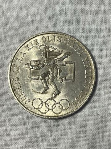 【シルバー720】メキシコオリンピック記念25ペソ銀貨 記念硬貨 SV720 メキシコ銀貨 1円〜 【C31-B.SH】