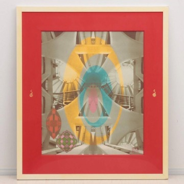 【真作】藤井フミヤ キャンバス 版画 額装 サイン エディション 1995年 絵画 特大サイズ 額1130&times;1290 Ii09-1531[OTO]