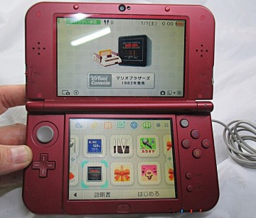 【■任天堂 new NINTENDO 3DS LL ニンテンドー3DS 本体 RED-001 　ソフト充電器付 電源OK】ジャンク扱いで★