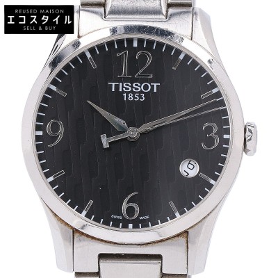 1円 TISSOT ティソ T028.410.11.057.00 スタイリス-T / Stylis-T 黒文字盤 クオーツ 腕時計 腕時計 メンズ