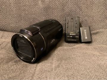 通電確認済 SONY ソニー HDR-AX45 ブラック ビデオカメラ 4K ハンディカム 1円 売り切り 中古 カメラ ①
