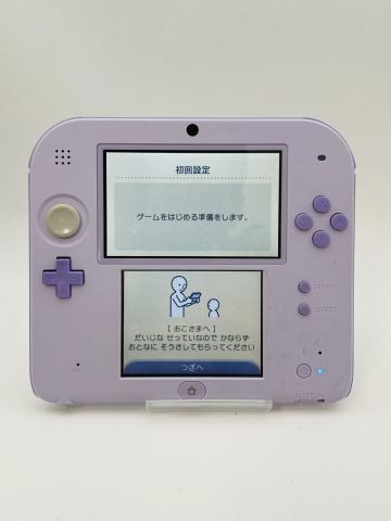 ■ Nintendo 2DS FTR-001 ニンテンドー2DS 任天堂 NINTENDO ゲーム機 本体 パープル系色 タッチペン有 コード無 通電確認済 初期化済 