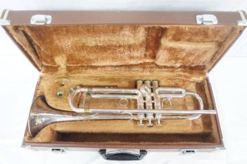 F.BESSON ベッソン MEHA シルバー 銀 トランペット 総重量:約888g 管楽器 ハードケース付き 7008281011
