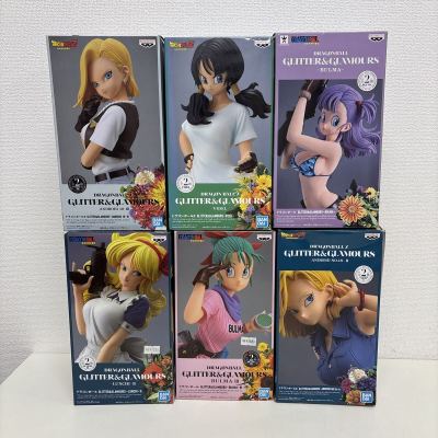 6点セット BANPRESTO ドラゴンボール GLITTER&GLAMOURS フィギュア まとめ ブルマ ビーデル 人造人間18号 ランチ バンプレスト 260916Y12