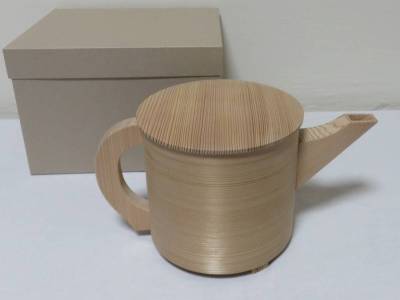 ＜茶道具さくら＞曲水次　杢仙　※紙箱　曲げ片口水注　「送料：全国一律９７２円・複数個口発送でも９７２円」