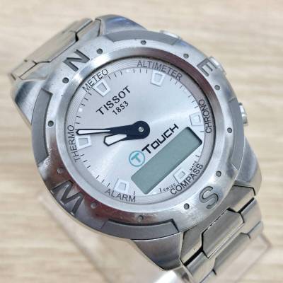 不動 / TISSOT ティソ 腕時計 Tタッチ Z251/351 クォーツ デジアナ シルバー