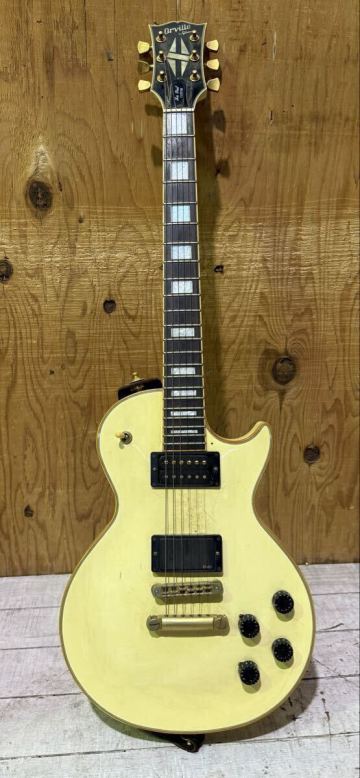 S-50◆1円〜◆Orville by Gibson レスポール カスタム エレキギター クリーム色 寺田楽器？ ジャパンヴィンテージ オービル バイ ギブソン