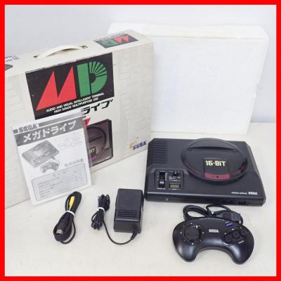 動作品 MD メガドライブ 本体 HAA-2510 SEGA セガ MEGA DRIVE 箱説付【20