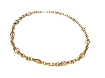 1円 YVESSAINTLAURENT イヴサンローラン チェーン ネックレス アクセサリー レディース ゴールド系 FZ7690
