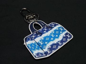 1円 ■美品■ LOUIS VUITTON ルイヴィトン LVエスカル ポルト クレ スピーディ バッグチャーム キーホルダー キーリング ブルー HB4917