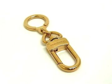 1円 ■極美品■ LOUIS VUITTON ルイヴィトン M62694 アノクレ キーホルダー キーリング バッグチャーム レディース ゴールド系 FZ7853