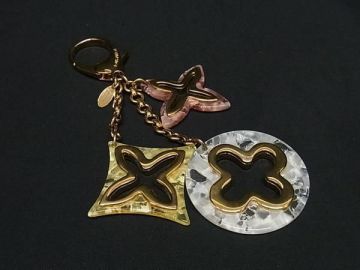1円 ■美品■ LOUIS VUITTON ルイヴィトン M66884 ビジューサック アンソレンス キーホルダー ストラップ チャーム ゴールド系 HD1802