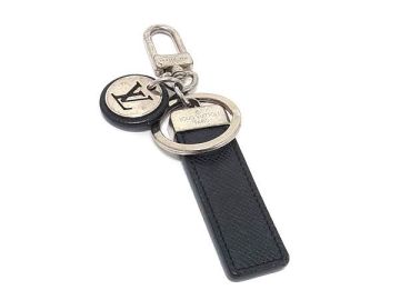 1円 LOUIS VUITTON ルイヴィトン M67242 タイガ ポルトクレ ネオ LV クラブ ストラップ キーホルダー シルバー系&times;ブラック系 HD1717