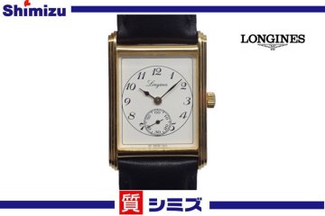 1円【LONGINES】稼働品 ロンジン レクタンギュラー スクエア 手巻き メンズ腕時計 スモールセコンド 831 3243 社外バンド◆質屋