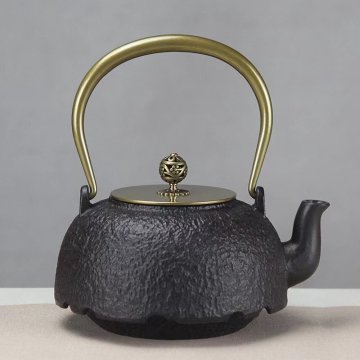 新入荷☆ 鉄瓶 提梁壺★新品 茶道具対応 鉄やかん 鉄分補給 鉄びん 1200ML