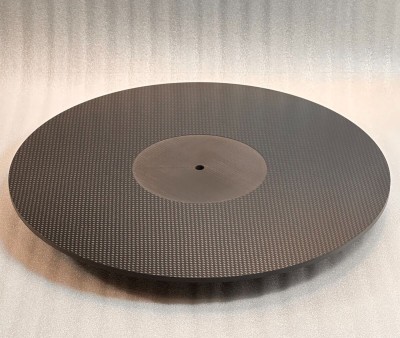 肉厚 4mm ターンテーブルシート ドライカーボン製 スリップマット LP レコード CFRP アナログ レコードプレーヤー xp402