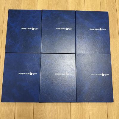 ストックブック　テージーSB-30 スタンプアルバム切手収納用　台紙8枚16ページ6段　青６冊まとめ　ゆうパック60サイズ