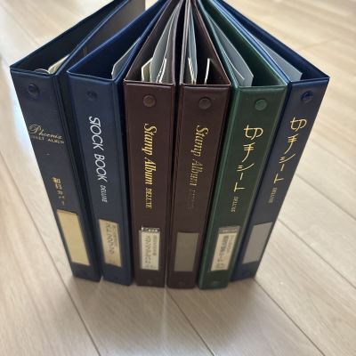ストックブック　表紙のみ　追加式　切手収納用アルバム　６冊まとめ　ゆうパック80サイズ