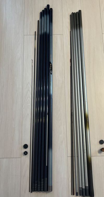 セット売り SHIMANO シマノ &alpha;ZOOM AYU EX 時雨 H2.5 85-90 RYOBI リョービ ダブルアジャスター 抜きあゆ 中硬硬 95-83 鮎竿 友釣り