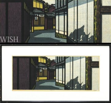 【真作】【WISH】クリフトン・カーフ Clifton Karhu「IHIBE-KOJI 石塀小路」木版画 15号大 大作 直筆サイン 　 〇人気木版画家 #26082856