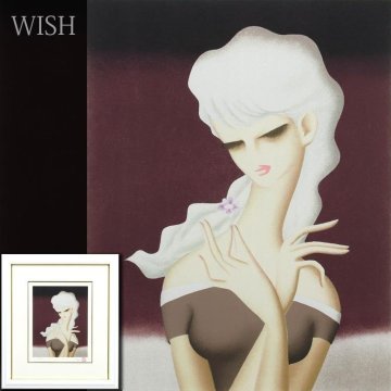 【真作】【WISH】東郷青児「小さな花」リトグラフ ◆美人・人気作 　　〇文化功労者 日本芸術院会員 青児美人で一世風靡 #26082999