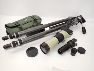 GITZO ジッツオ G312 3段三脚 雲台付き + Nikon ニコン FIELDSCOPE フィールドスコープ D=60 P 800mm F13.3 単眼鏡 □ 76391-1