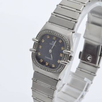 1円~　稼働　A276-1251033H　OMEGA オメガ　コンステレーション　SS　QZ　ブルー系文字盤　レディース腕時計