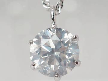 【10825D】Pt999/Pt850 天然ダイヤモンド 0.60ct/1.06g ネックレス