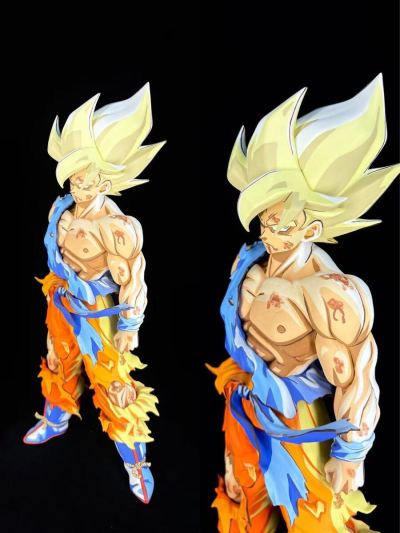 10番　ドラゴンボールZ 伝説の超サイヤ人 孫悟空 二次元彩色　リペイント フィギュア　 フルリペイント　高さ33cm ぐらい DRAGON BALL