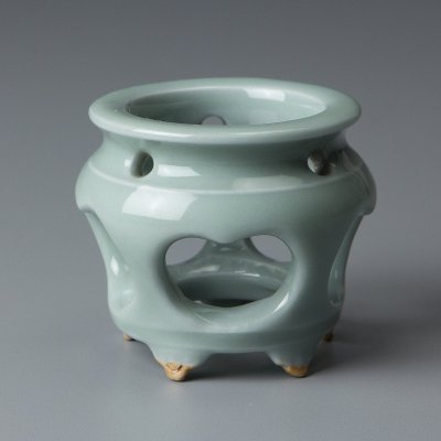 【五】時代物 平戸青磁蓋置 箱付 茶道具
