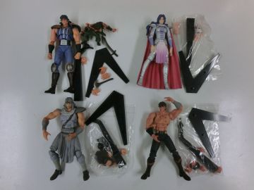 #R9【梱60】海洋堂 リボルテック 北斗の拳レボリューション ケンシロウ 最終決戦Ver. / レイ / トキ / ユリア フィギュア 4点