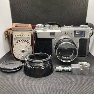 59801 ☆稀少☆ Nikon S4 + NIKKOR-H 5cm F2 日本光学 ニコン レンジファインダー フィルムカメラ シャッターOK 1円スタート 付属品付き