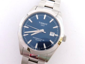 1円 ティソ T127407 SS ネイビー文字盤 腕時計 メンズ 稼働 AT KKRB 50510