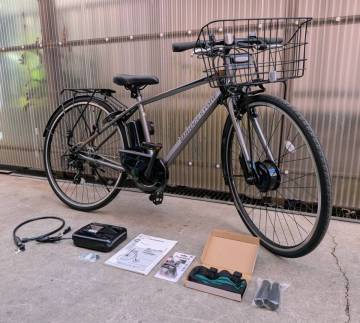 16873-053★美品 ブリヂストン 電動アシスト自転車 7段変速 TB1e 27インチ TB7B41 E.Xブラック 動作確認済 付属品豊富★