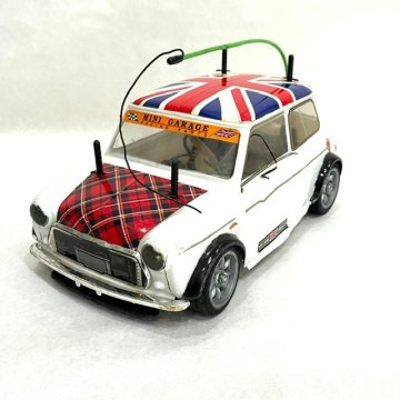 LOP☆ TAMIYA タミヤ　1／10 電動RC ローバー　ミニクーパー　レーシング　ラジコンカー　ユニオンジャック　現状品　部品取り
