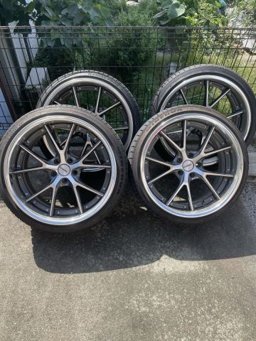 マーベリック weds 905S タイヤほぼ新品 20インチ 10J 9.5J 113.4 225/35R20 245/35R20 スカイライン フーガなど 深リム
