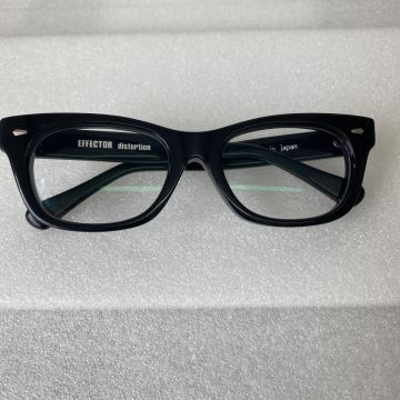 EFFECTOR distortion エフェクター ディストーショメガネ ブラック 眼鏡 度入り 52-23 145