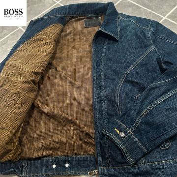 【極美品XXL】最高傑作品 HUGO BOSS ヒューゴボス Gジャン デニムジャケット デニムスカジャン 54 XXL相当 ジップロゴ【漂う高級感】希少